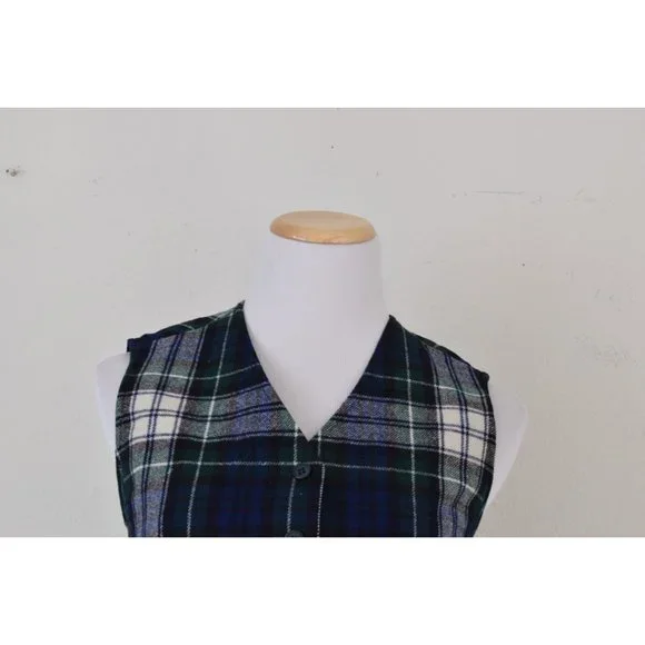 Vintage Sleeveless 90s Pendleton Plaid Waistcoat Vest - Picture 7 of 10